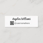 ソーシャルメディアミニマリストパモダンステルパープル スキニー名刺 (裏面)