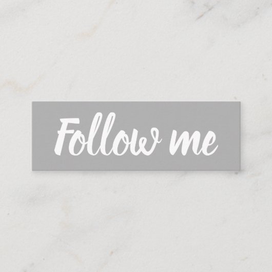 ソーシャルメディアミニマリスモダントの灰色のインスタグラム スキニー名刺 (正面)