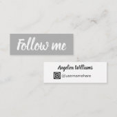 ソーシャルメディアミニマリスモダントの灰色のインスタグラム スキニー名刺 (正面/裏面)