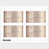 ソーシャルメディアメイクアップバラ金ゴールドInstagraロゴ 長方形シール (シート)