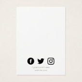 ソーシャルメディアモノグラムイヤリングディスプレイカード (裏面)