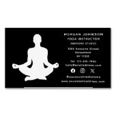 ソーシャルメディアヨガインストラクターの健康と健康 マグネット名刺 (正面)