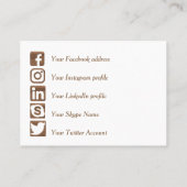 ソーシャルメディアレザー名刺 名刺 (裏面)