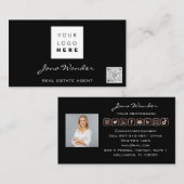 ソーシャルメディアロカスタムゴ写真QRCode TikTokTwitte 名刺 (正面/裏面)