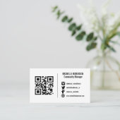 ソーシャルメディアロゴまたは写真名刺 名刺 (スタンド正面)