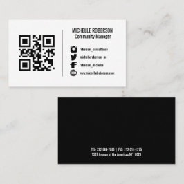 ソーシャルメディアロゴまたは写真名刺 名刺