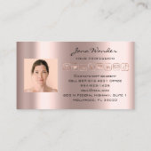 ソーシャルメディアロゴフォトQRコードメイクアップバラ 名刺 (裏面)