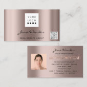 ソーシャルメディアロゴフォトQRコードメイクアップ美しい 名刺 (正面/裏面)