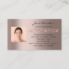 ソーシャルメディアロゴフォトQRコードメイクアップ美しい 名刺