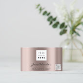 ソーシャルメディアロゴフォトQRコードメイクアップ美しい 名刺 (スタンド正面)