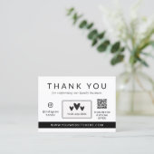 ソーシャルメディアロゴQRコードありがとうロイヤリティカード ロイヤリティカード (スタンド正面)