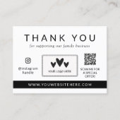 ソーシャルメディアロゴQRコードありがとうロイヤリティカード ロイヤリティカード (正面)