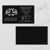 ソーシャルメディアロータスフラワーマッサージセラピーホリスティック 名刺 (正面/裏面)