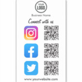ソーシャルメディア上で接続するためのQRコードスキャナシンプル シール (正面)