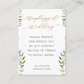 ソーシャルメディア上の写真の取り外し結婚なし プレイスカード (正面)