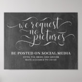 ソーシャルメディア上の写真結婚なし – Sign ポスター (正面)