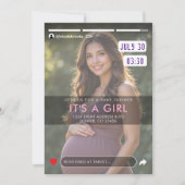 ソーシャルメディア事例写真投稿赤ちゃんシャワー 招待状 (正面)