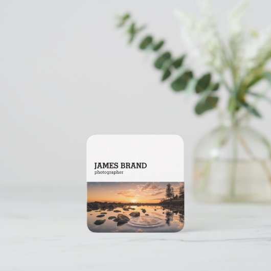 ソーシャルメディア写真家 スクエア名刺 (スタンド正面)