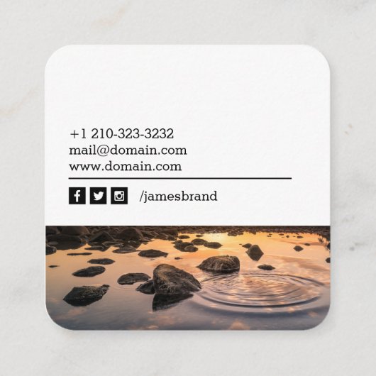 ソーシャルメディア写真家 スクエア名刺 (裏面)