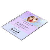 ソーシャルメディア写真小ビジネス美しい紫 ノートブック (左側)