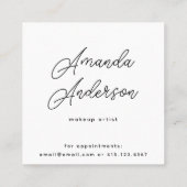 ソーシャルメディア写真+アイコンシンプルモダン スクエア名刺 (裏面)