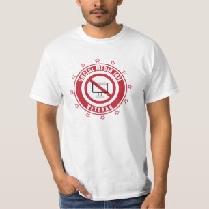 ソーシャルメディア刑務所退役軍人バッジ Tシャツ