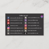 ソーシャルメディア名刺6パック100 名刺 (裏面)