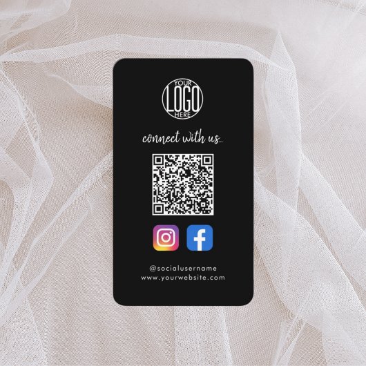 ソーシャルメディア名刺 | QRコード Instagram表面 名刺
