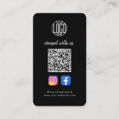 ソーシャルメディア名刺 | QRコード Instagram表面 名刺 (正面)