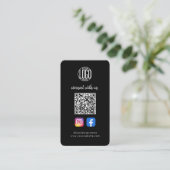 ソーシャルメディア名刺 | QRコード Instagram表面 名刺 (スタンド正面)