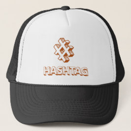 ソーシャルメディア好きのためのHASHTAGテキストプリント ブラック キャップ