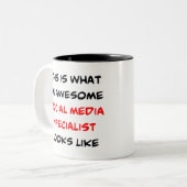 ソーシャルメディア専門家 ツートーンマグカップ (正面左)