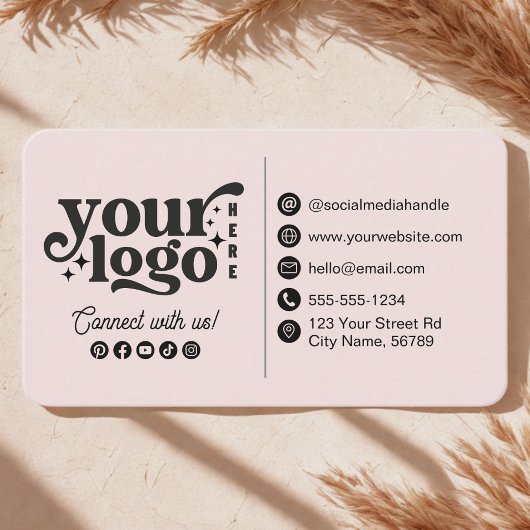 ソーシャルメディア情報ピンク連絡クに接続 名刺