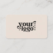 ソーシャルメディア情報ベージュ連絡と接続 名刺 (裏面)