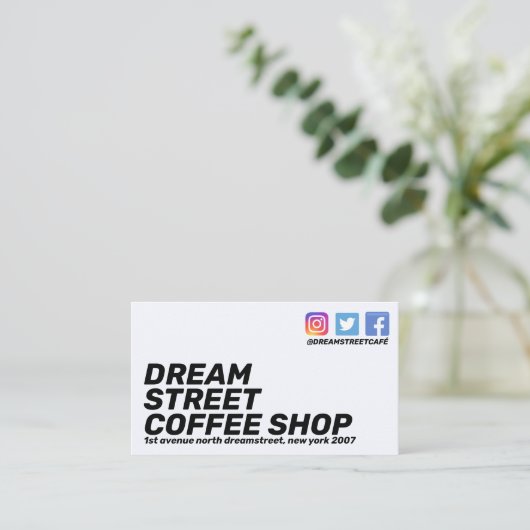 ソーシャルメディア情報 名刺 (スタンド正面)