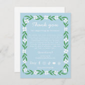 ソーシャルメディア感謝お客様カード サンキューカード (正面/裏面)