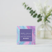 ソーシャルメディア戦略家 ソーシャルメディア QRコード カラー スクエア名刺 (スタンド正面)