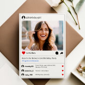 ソーシャルメディア投稿の写真21歳の誕生日パーティー 招待状