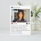 ソーシャルメディア投稿写真卒業感謝 サンキューカード (スタンド正面)