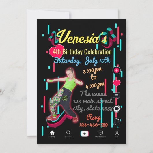 ソーシャルメディア招待状 招待状 (正面)