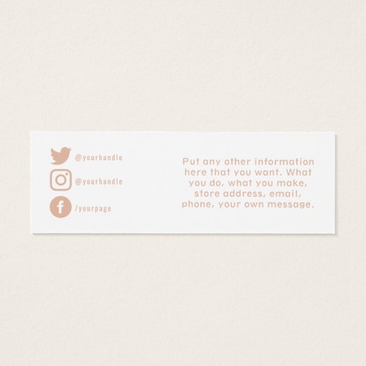 ソーシャルメディア挿入カードのご注文 (裏面)