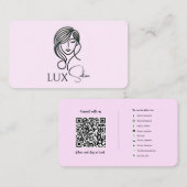 ソーシャルメディア接続QRコードロゴサロン 名刺 (正面/裏面)