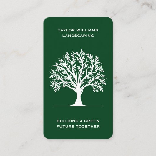 ソーシャルメディア気に芝生ツリーサービス造園 名刺 (正面)