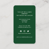 ソーシャルメディア気に芝生ツリーサービス造園 名刺 (裏面)