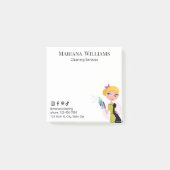 ソーシャルメディア清掃サービス小企業おもしろい ポストイット (正面)