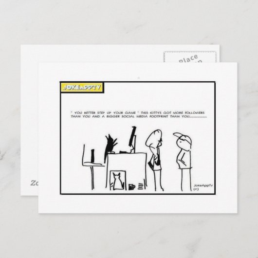 ソーシャルメディア漫画はがき ポストカード (正面/裏面)