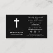 ソーシャルメディア牧師の宗教宗教信仰十字架 名刺 (正面)