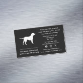 ソーシャルメディア白黒ドッグウォーカーペットシッター マグネット名刺 (インサイチュ)