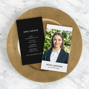 ソーシャルメディア白黒プロフィール写真 名刺