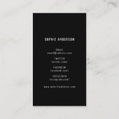 ソーシャルメディア白黒プロフィール写真 名刺 (裏面)